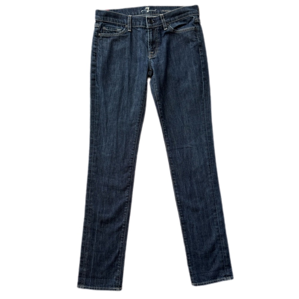 7 For All Mankind Roxanne jeans size 28 waist Blue Denim straight leg GUC